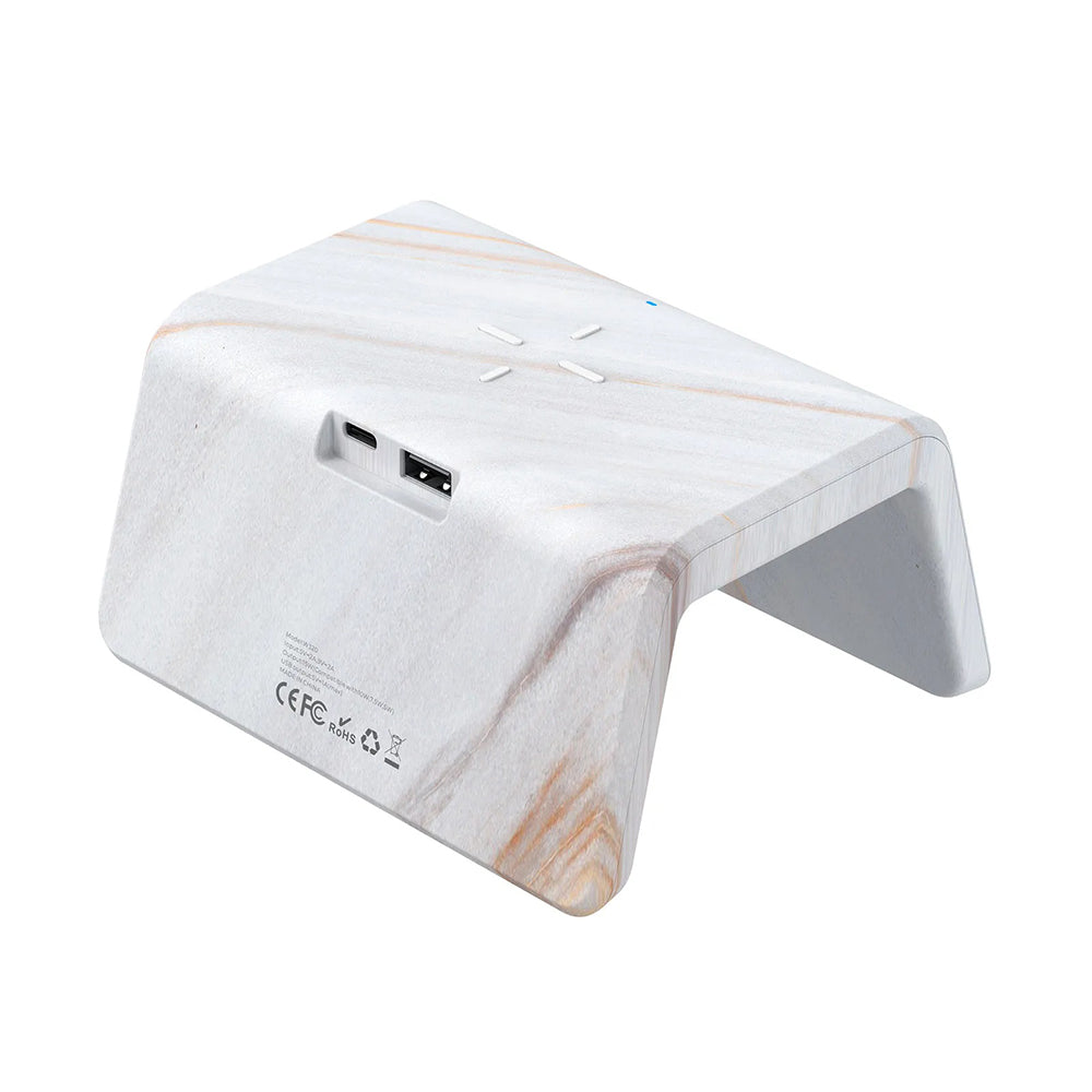 Цифров часовник HAVIT W320 с безжично зареждане QI, Бял