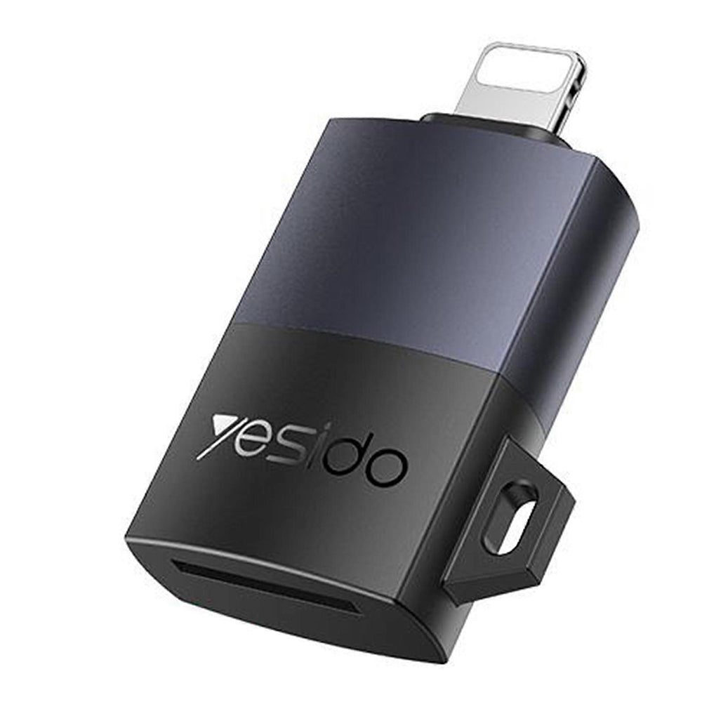 Четец за карти Lightning Yesido GS38, microSD, Сив, Реупакован