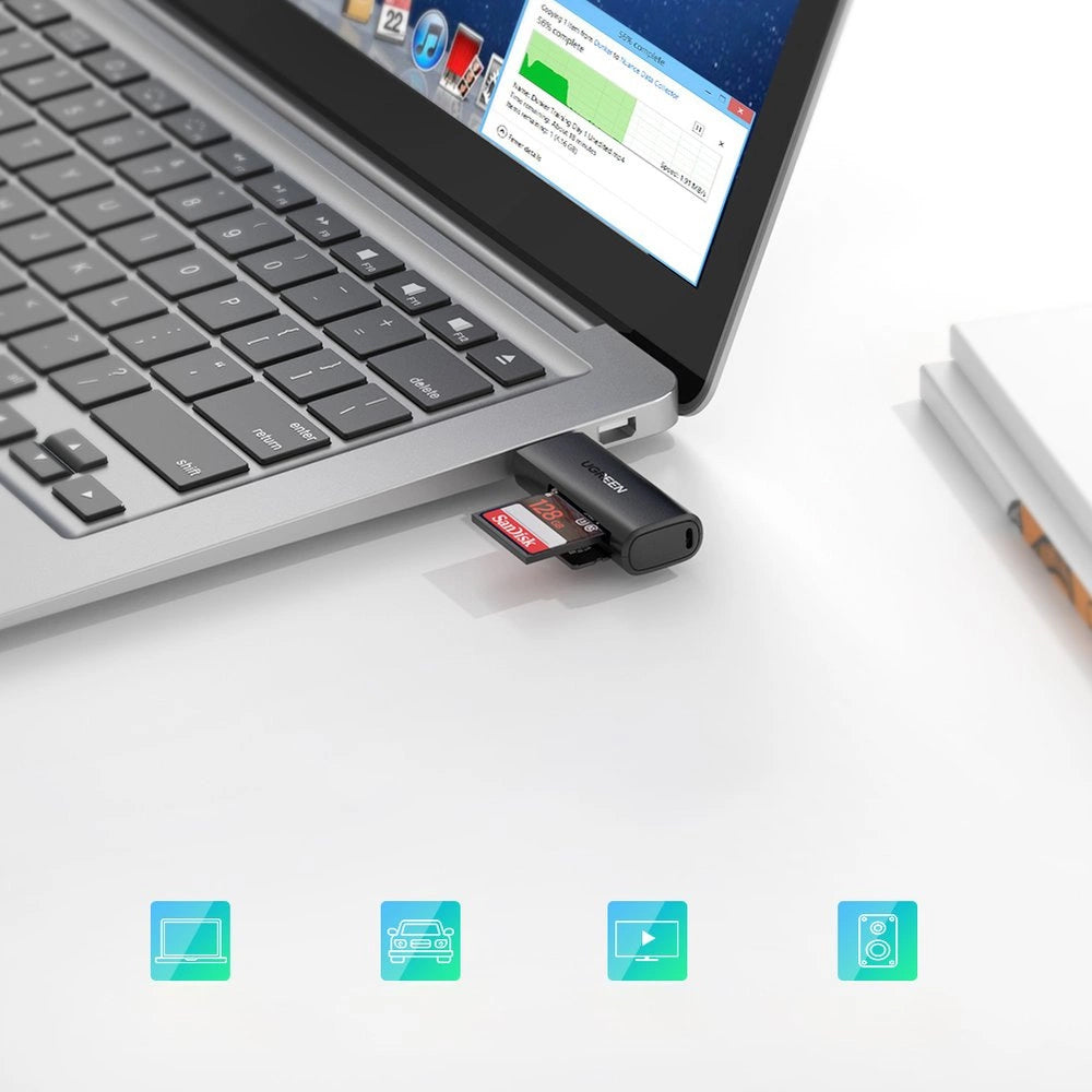 Четец за карти USB 3.0 UGREEN CM264, SD - microSD, Черен