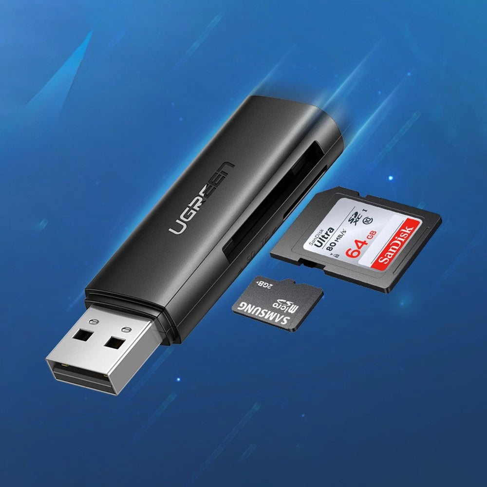 Четец за карти USB 3.0 UGREEN CM264, SD - microSD, Черен