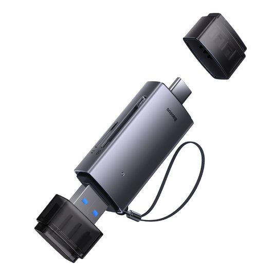 Четец на карти USB / USB-C Baseus Lite, SD - microSD, сив WKQX060113