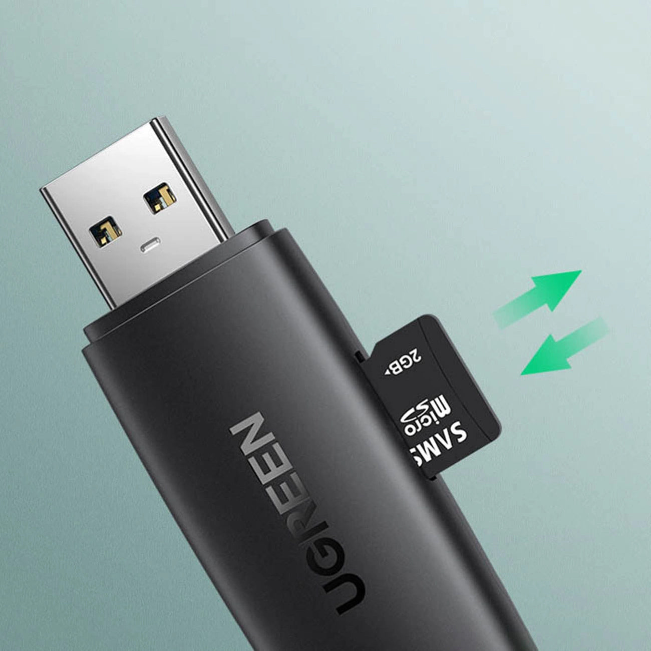 Четец на карти USB / USB-C UGREEN CM304, SD - microSD, черен