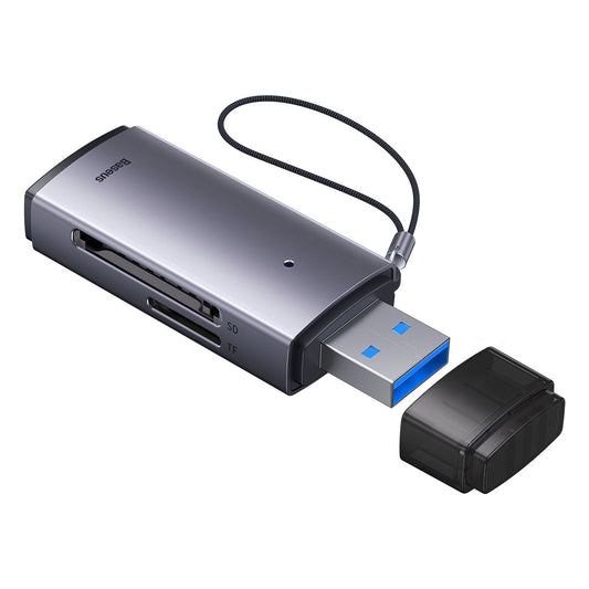 Baseus BS-OH069 USB четец за карти, SD - microSD, сив WKQX060013