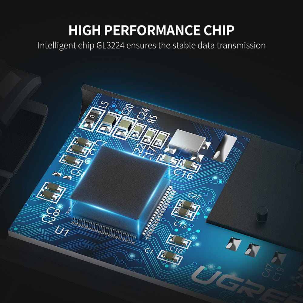 Четец за карти USB-C UGREEN CM184, SD - microSD, Сив
