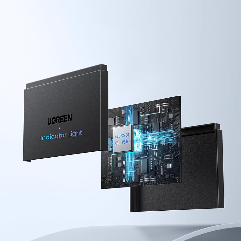 Четец за карти USB / USB-C UGREEN CM812 (45167), SD - microSD - 2 x USB-A, Черен