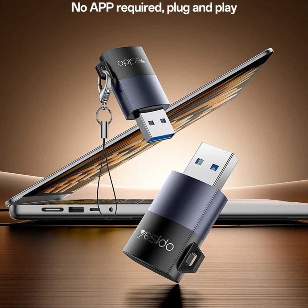 Четец за карти USB 3.0 Yesido GS36, microSD, Черен