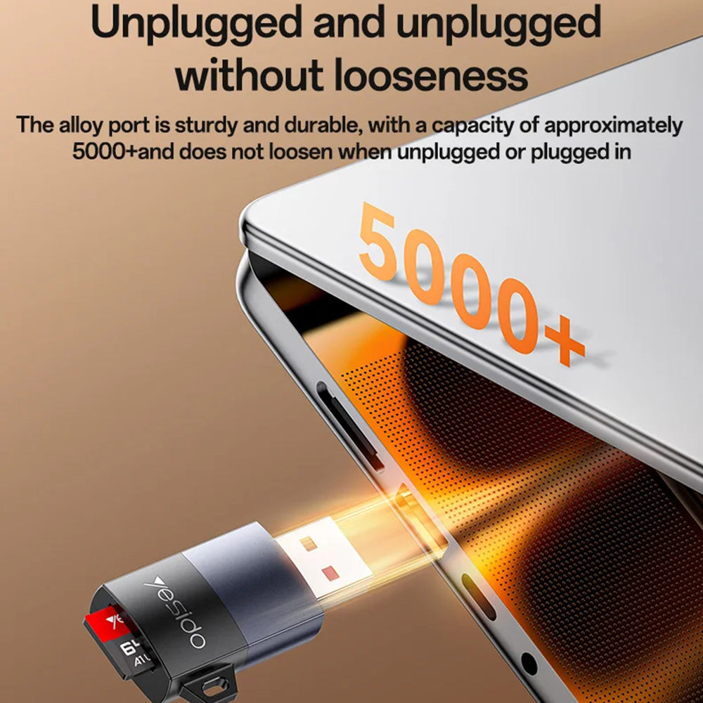 Четец за карти USB 3.0 Yesido GS36, microSD, Черен