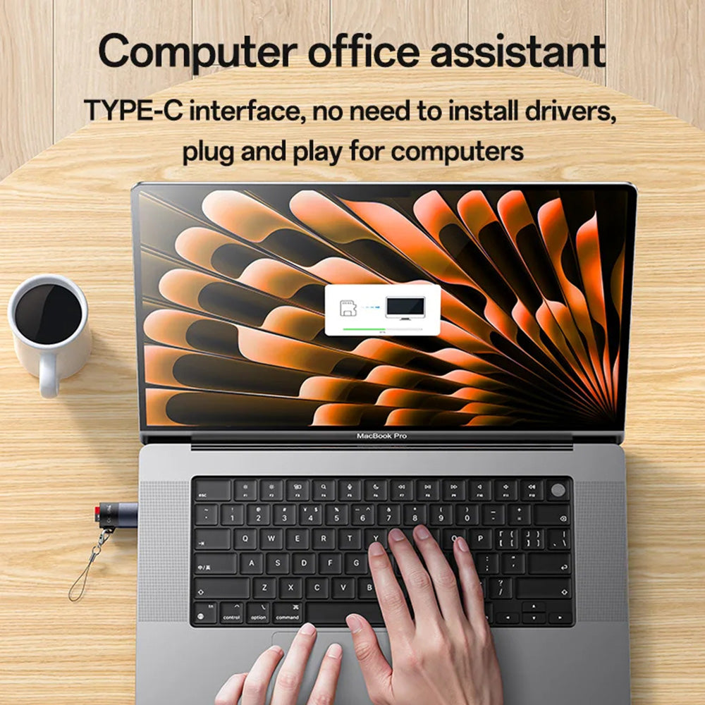 Четец за карти USB-C Yesido GS37, microSD, Черен