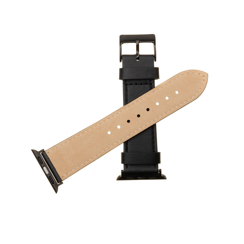 Каишка Fixed Leather за Apple Watch 42mm / 41mm / 40mm / 38mm Series, Черна