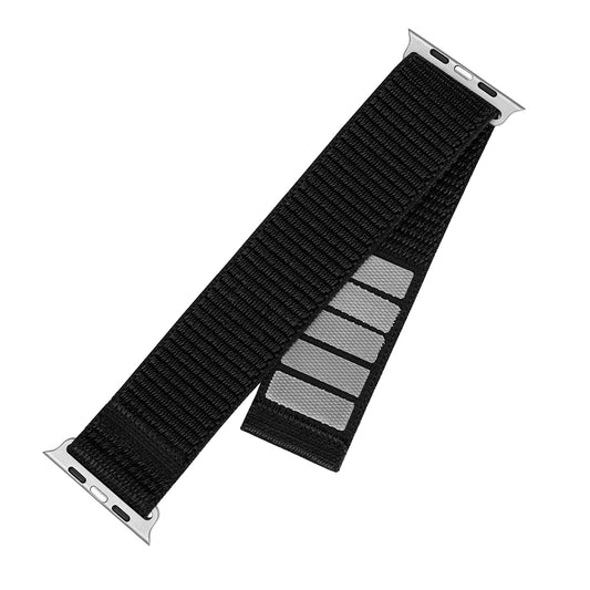 Fixed Nylon Sporty Strap for Apple Watch 49mm / 46mm / 45mm / 44mm / 42mm Series, Black