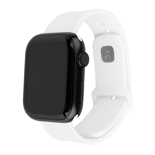 Каишка Fixed Silicone Sporty за Apple Watch 49mm / 46mm / 45mm / 44mm / 42mm Series, Бяла