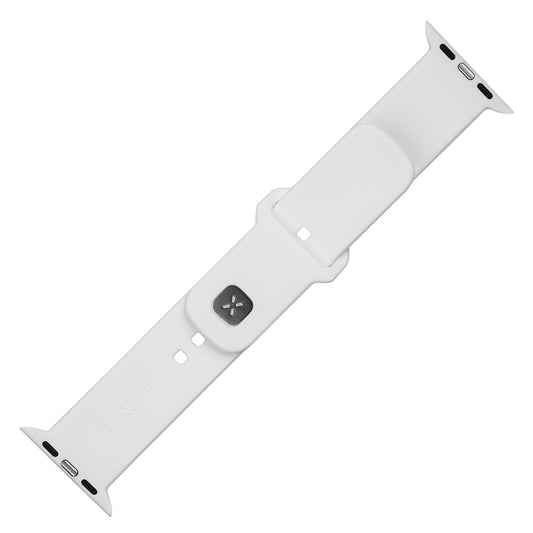 Каишка Fixed Silicone Sporty за Apple Watch 49mm / 46mm / 45mm / 44mm / 42mm Series, Бяла