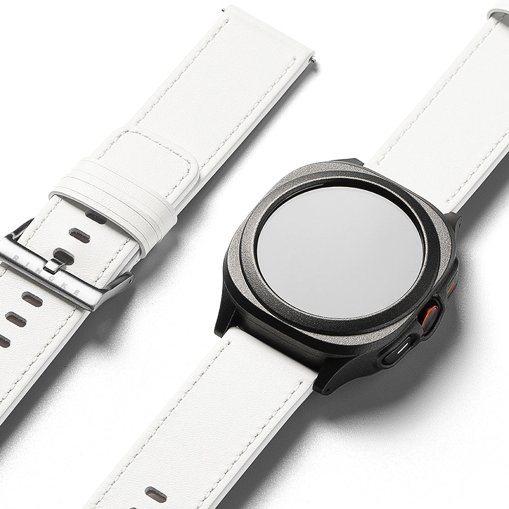 Каишка Ringke One Basic Bold за Fossil Watch / Mobvoi Watch / Suunto Watch Series, 24mm, Бяла