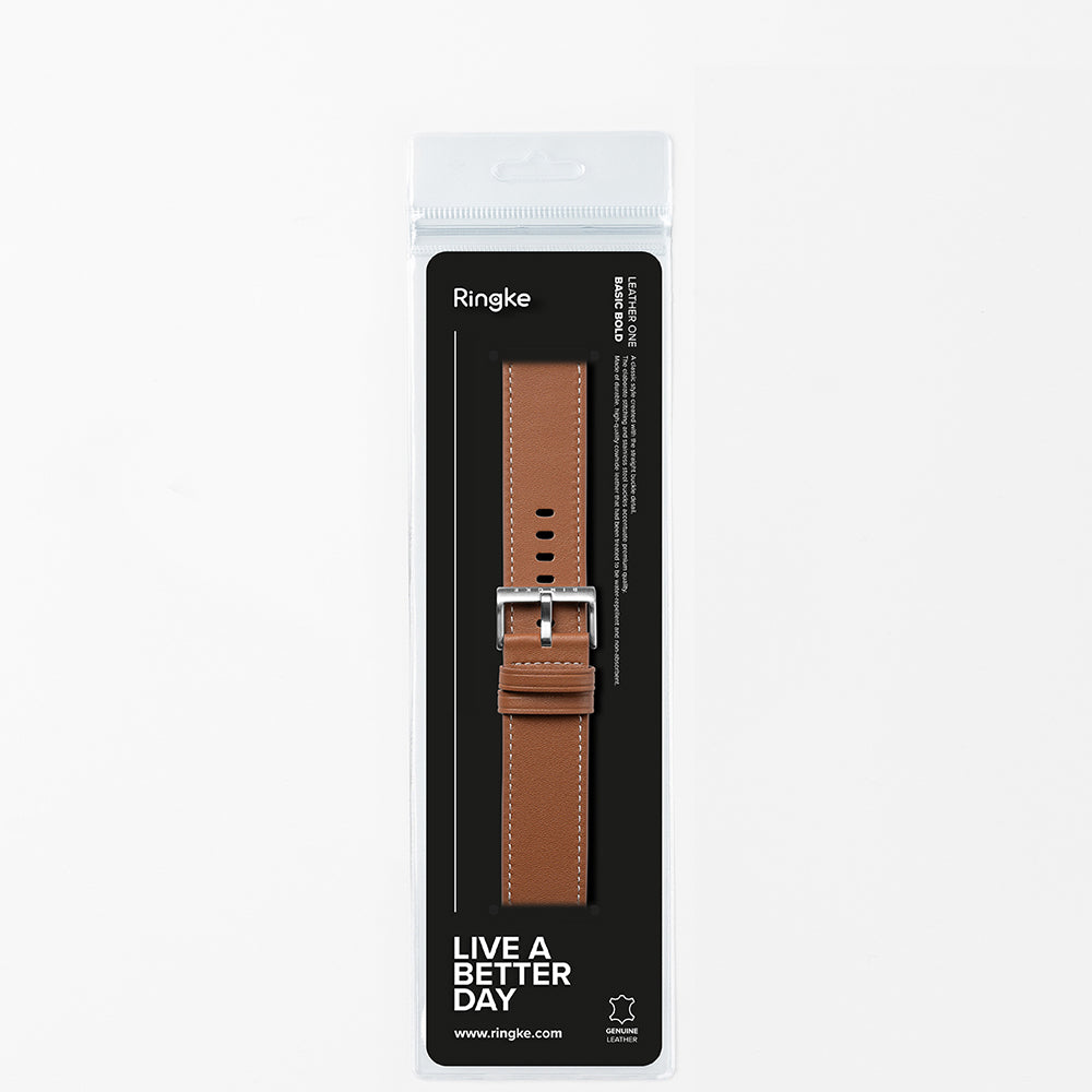 Каишка Ringke One Basic Bold за Fossil Watch / Mobvoi Watch / Suunto Watch Series, 24mm, Кафява