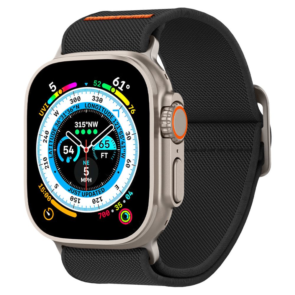 Каишка Spigen Fit Lite Ultra за Apple Watch 49mm / 46mm / 45mm / 44mm / 42mm Series, Черна AMP05983