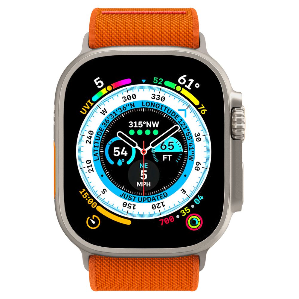 Spigen Fit Lite Ultra Strap for Apple Watch 49mm / 46mm / 45mm / 44mm / 42mm Series, Orange AMP05986