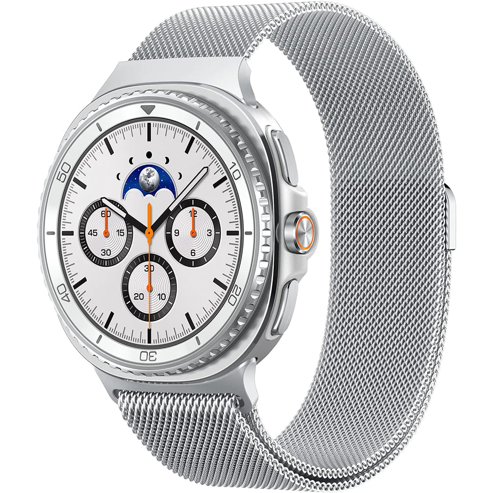Каишка Spigen Metal Fit за Samsung Galaxy Watch9 / Watch8 / Watch8 Classic Series, Сребриста AMP10121