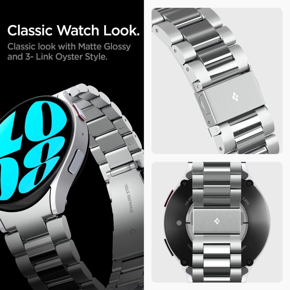 Каишка Spigen Modern Fit за Samsung Galaxy Watch6 44mm, Сребриста AMP06498