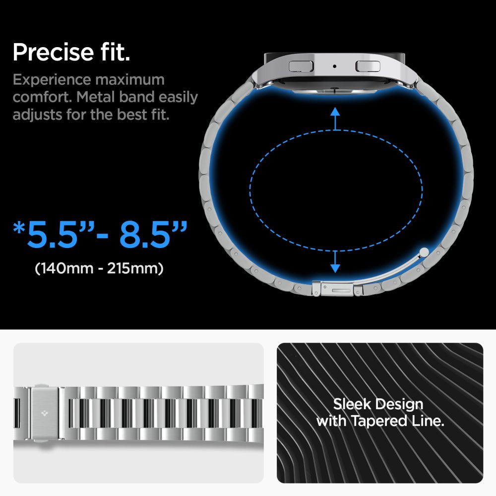 Каишка Spigen Modern Fit за Samsung Galaxy Watch6 44mm, Сребриста AMP06498