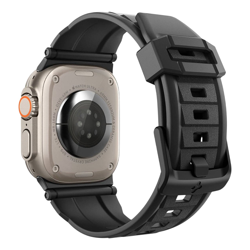 Каишка Spigen Rugged за Apple Watch 49mm / 46mm / 45mm / 44mm Series, черна AMP07105
