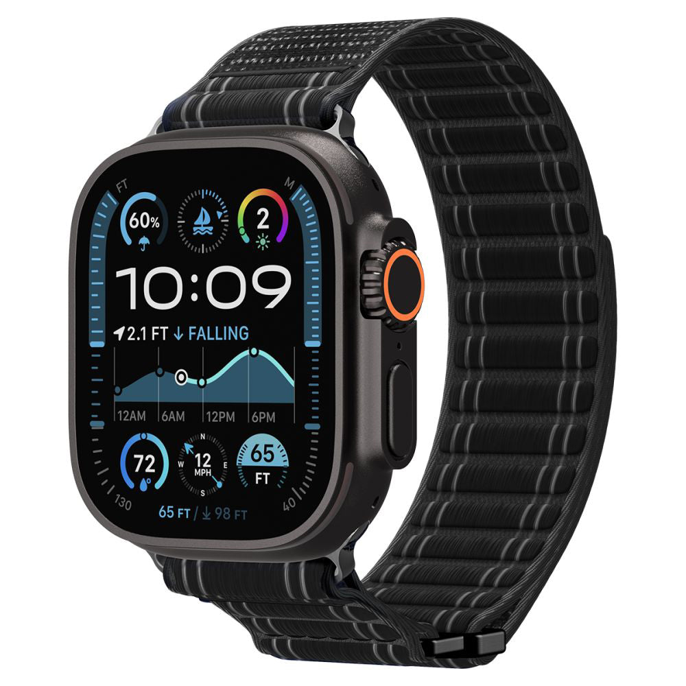 Spigen WBF0 Strap for Apple Watch 49mm / 46mm / 45mm / 44mm Series, Black AMP10141