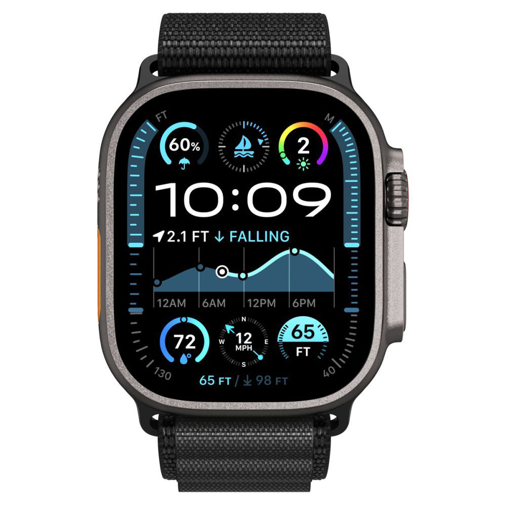Каишка Spigen WBF1 за Apple Watch 49mm / 46mm / 45mm / 44mm Series, Черна AMP10144