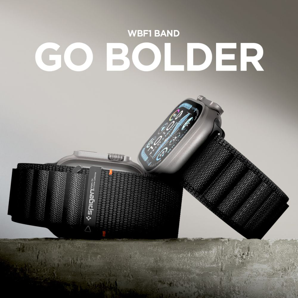 Каишка Spigen WBF1 за Apple Watch 49mm / 46mm / 45mm / 44mm Series, Черна AMP10144