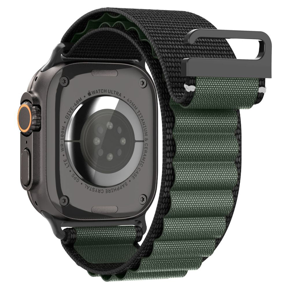 Каишка Spigen WBF1 за Apple Watch 49mm / 46mm / 45mm / 44mm Series, Черно Зелена AMP10223