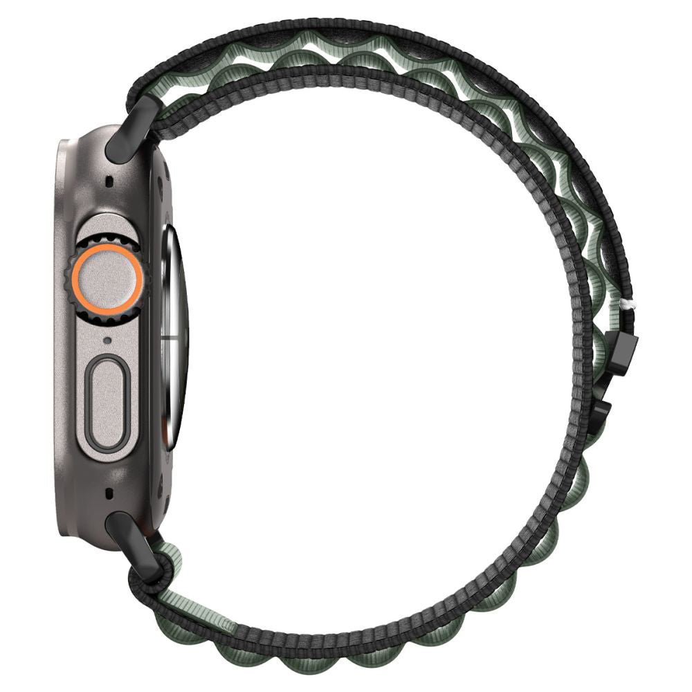 Каишка Spigen WBF1 за Apple Watch 49mm / 46mm / 45mm / 44mm Series, Черно Зелена AMP10223