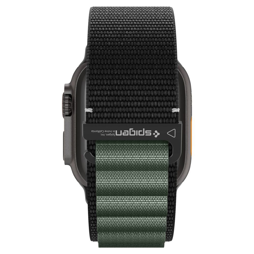 Каишка Spigen WBF1 за Apple Watch 49mm / 46mm / 45mm / 44mm Series, Черно Зелена AMP10223