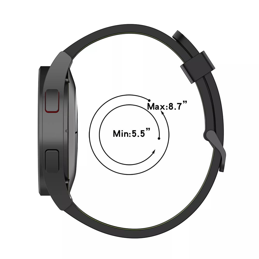 Каишка Techsuit W002 за Huawei Watch / Xiaomi Watch Series, 22mm, Черна