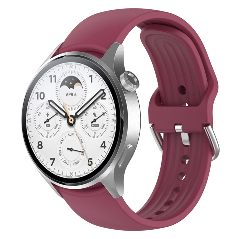 Каишка Techsuit W003 за Huawei Watch / Xiaomi Watch Series, 22mm, Тъмночервена