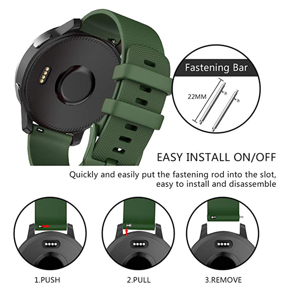 Каишка Techsuit W006 за Samsung Galaxy Watch / Huawei Watch Series, 20mm, Зелена