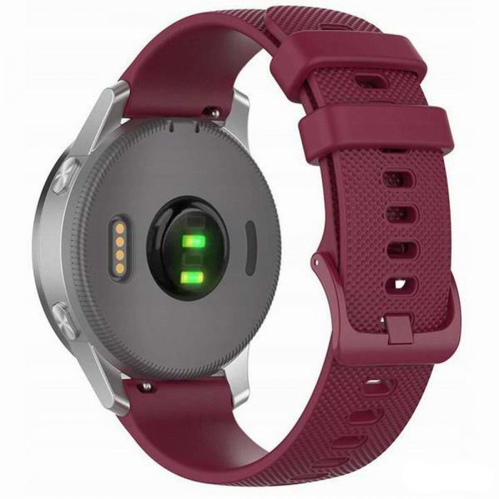 Каишка Techsuit W006 за Samsung Galaxy Watch / Huawei Watch Series, 20mm, Вишнева