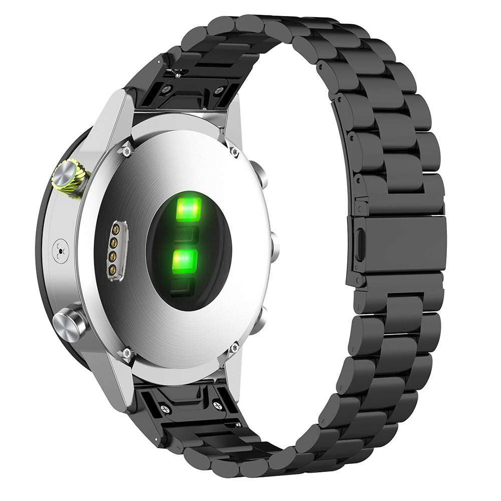 Каишка Techsuit W010 за Garmin Watch Fenix / Forerunner Series, 22mm, Черна