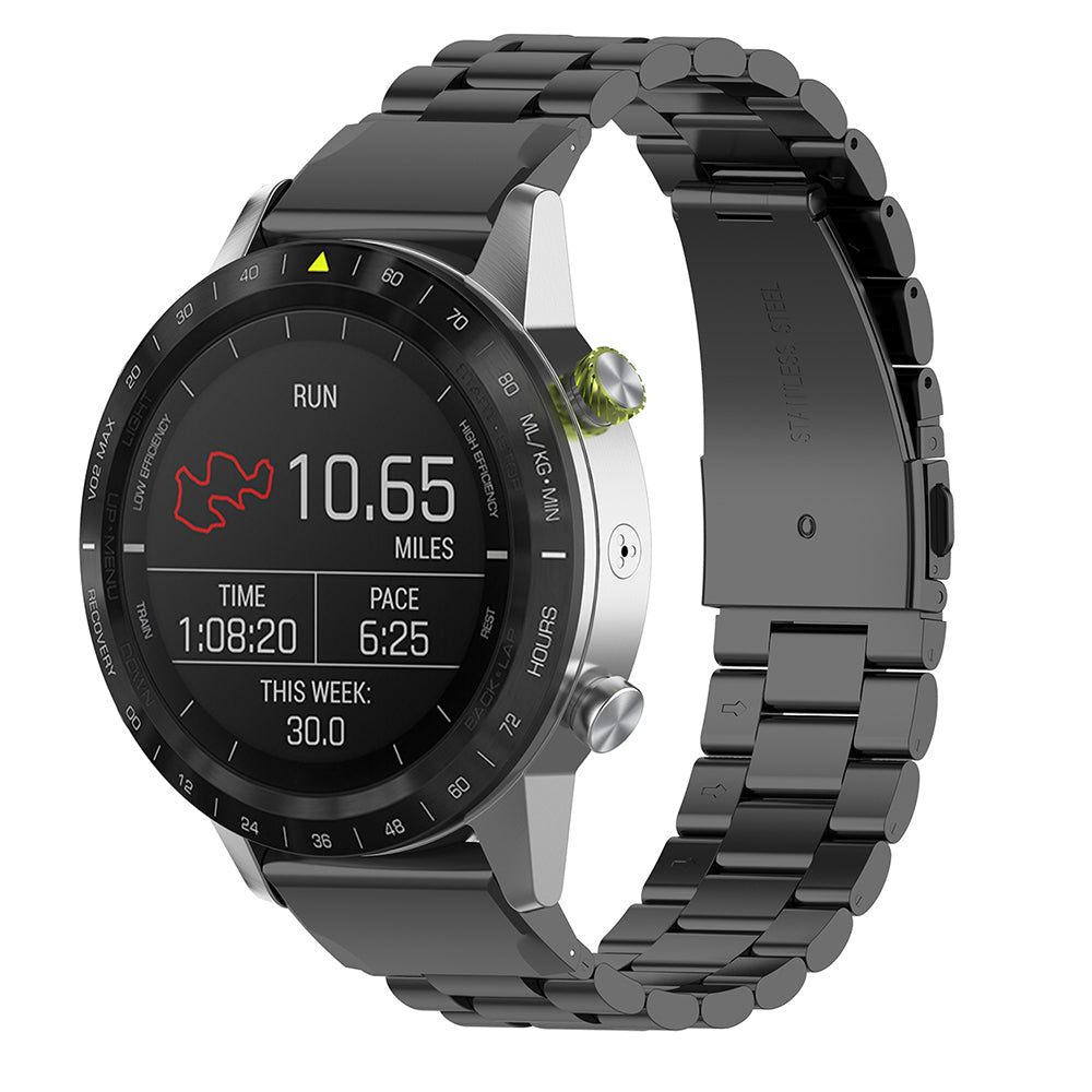 Каишка Techsuit W010 за Garmin Watch Fenix / Forerunner Series, 22mm, Черна