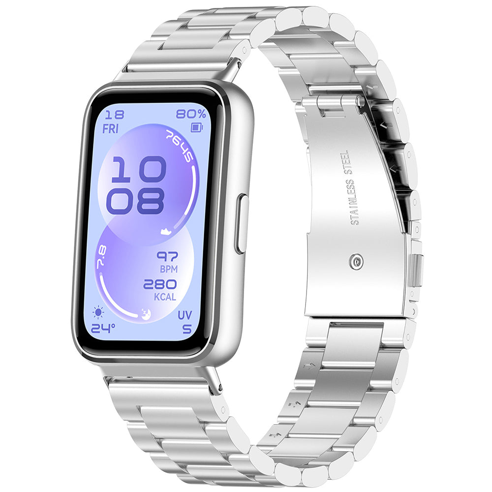 Каишка Techsuit W010 за Huawei Band 11 / 11 Pro, Сребриста