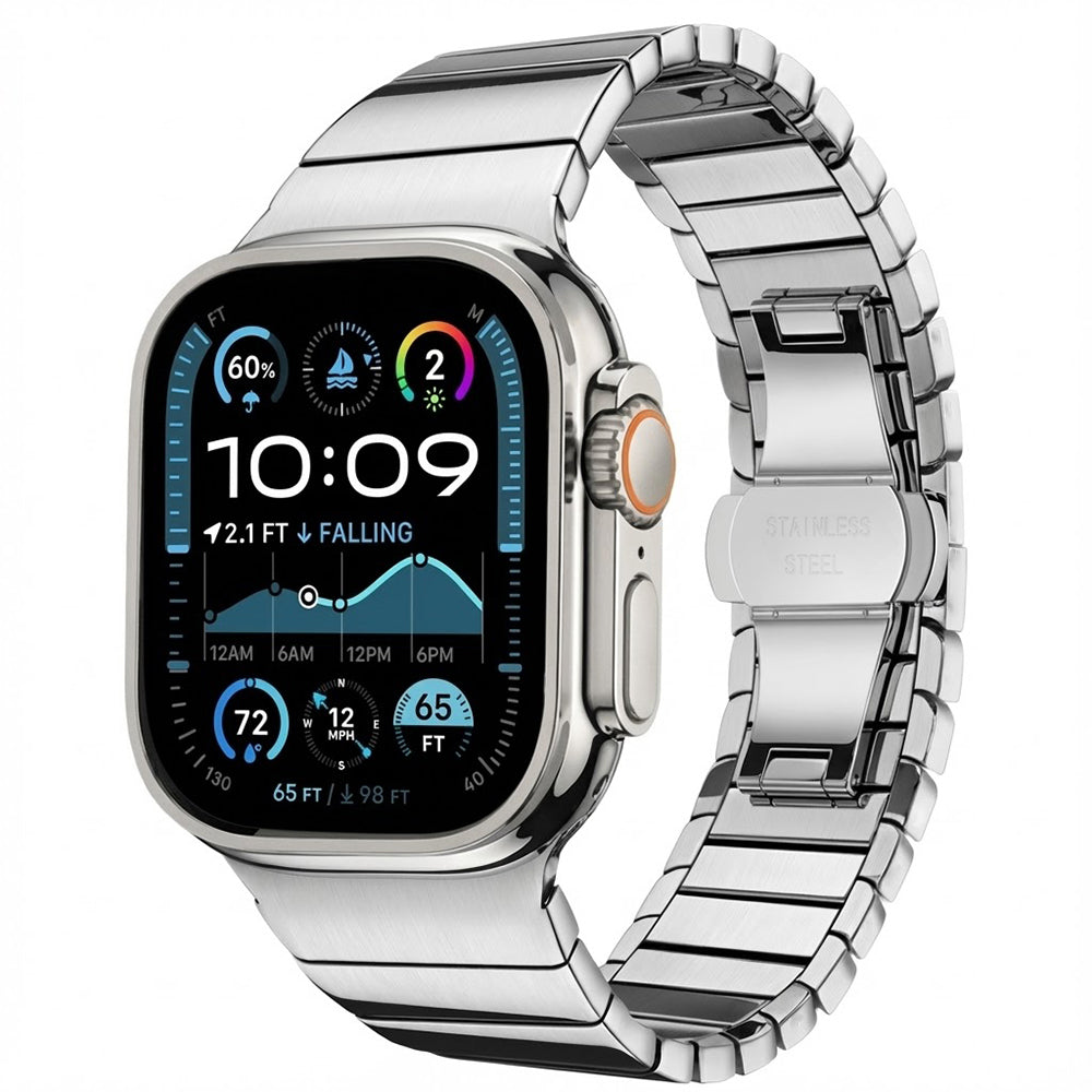Techsuit W012 Strap for Apple Watch 49mm / 46mm / 45mm / 44mm / 42mm Series, Silver