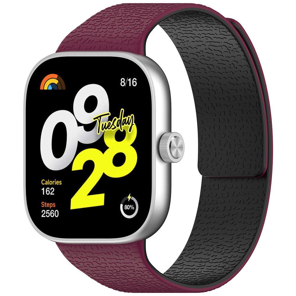Каишка Techsuit W016 за Xiaomi Smart Band / Watch Series, Черночерешова