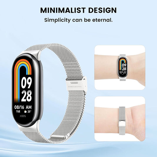 Каишка Techsuit W022 за Xiaomi Smart Band 9 / 8, 15mm, Златиста