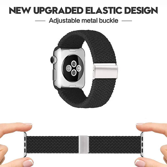 Каишка Techsuit W032 за Apple Watch 49mm / 46mm / 45mm / 44mm / 42mm Series, Черна