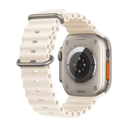 Каишка Techsuit W038 за Apple Watch 49mm / 46mm / 45mm / 44mm / 42mm Series, Бяла