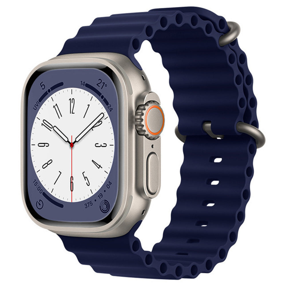 Каишка Techsuit W038 за Apple Watch 49mm / 46mm / 45mm / 44mm / 42mm Серия, Тъмносиня
