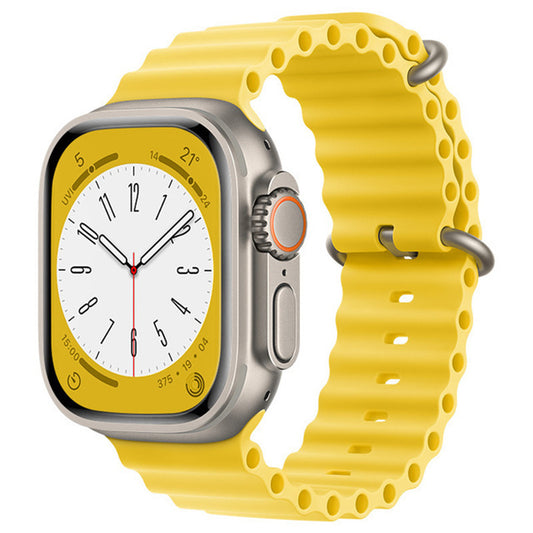 Каишка Techsuit W038 за Apple Watch 49mm / 46mm / 45mm / 44mm / 42mm Series, Жълта