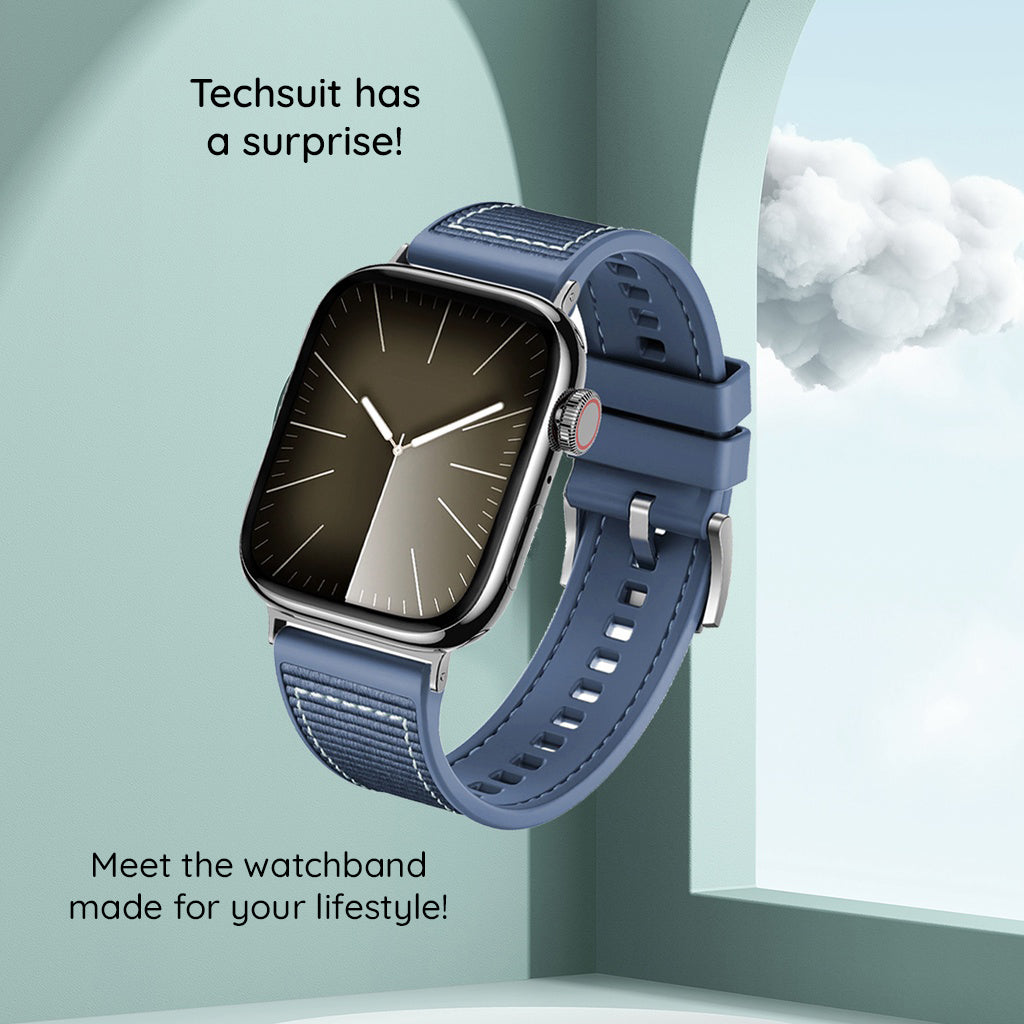 Каишка Techsuit W051 за Apple Watch 42mm / 41mm / 40mm / 38mm Series, Черна