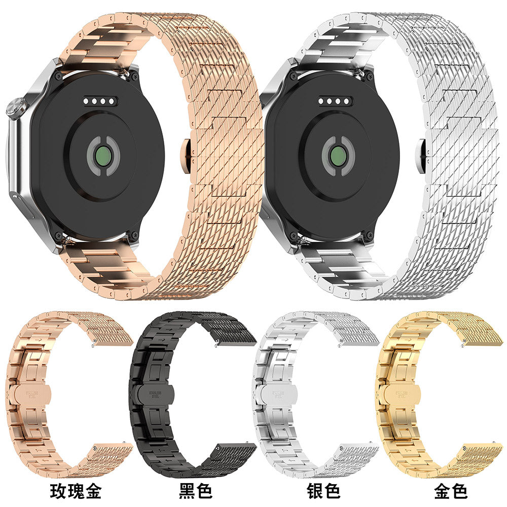 Каишка Techsuit W052 за Huawei Watch / Xiaomi Watch Series, 22mm, Сребриста