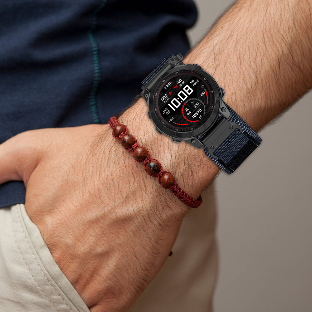 Каишка Techsuit W057 за Garmin Watch Fenix Series, 26mm, Черна