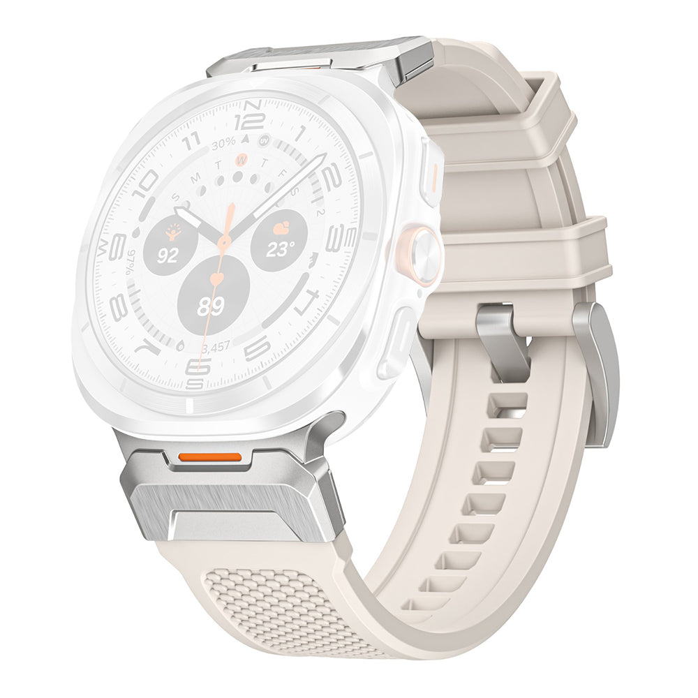 Каишка Techsuit W068 за Samsung Galaxy Watch Ultra, Сребристо Бяла