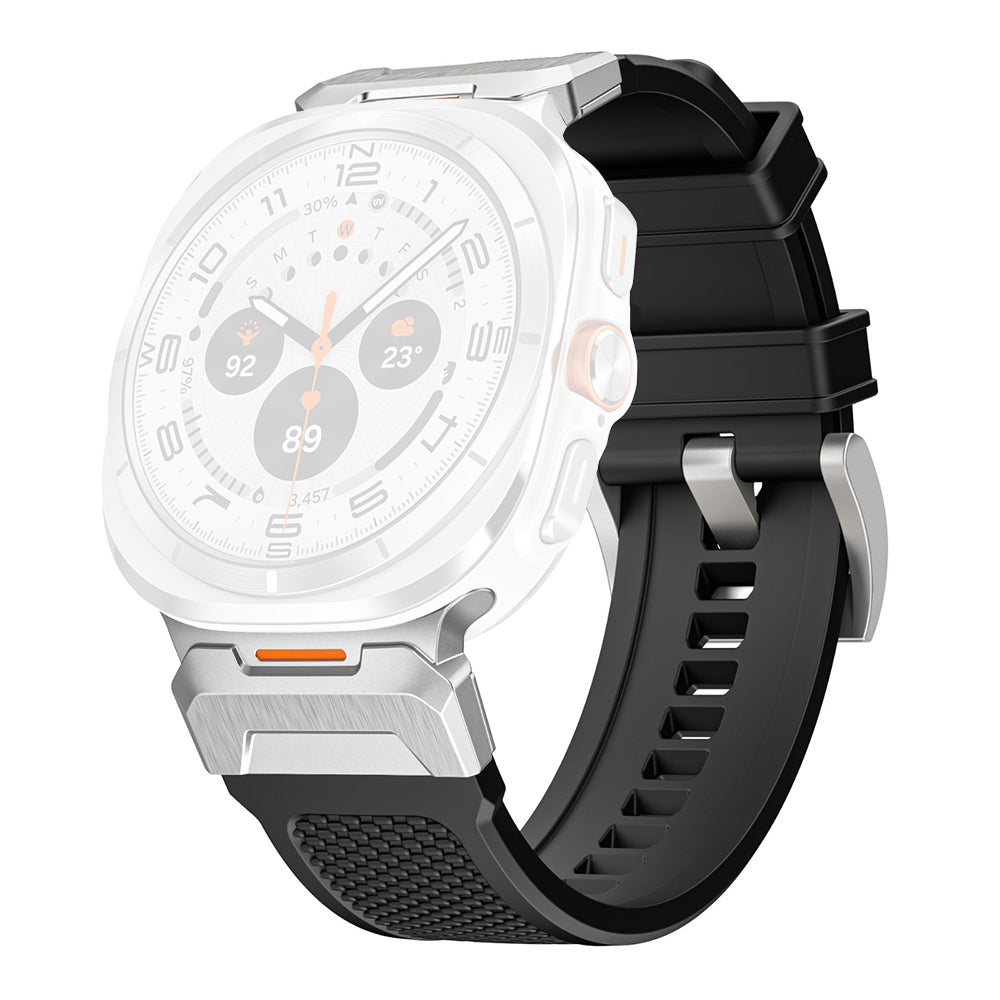 Каишка Techsuit W068 за Samsung Galaxy Watch Ultra, Черно-Сребриста
