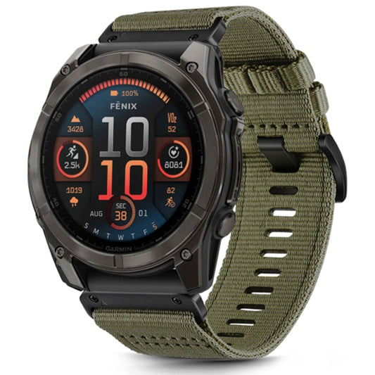 Каишка Techsuit W070 за Garmin Watch Fenix / Forerunner Series, 22mm, Тъмнозелена